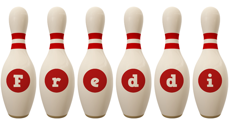Freddi bowling-pin logo
