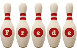 Frede bowling-pin logo