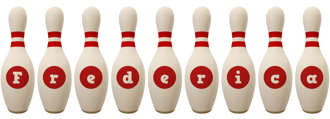 Frederica bowling-pin logo