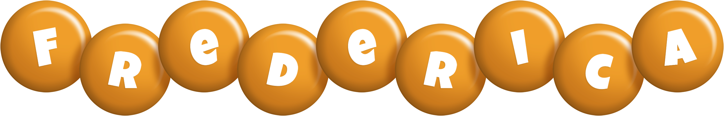 Frederica candy-orange logo