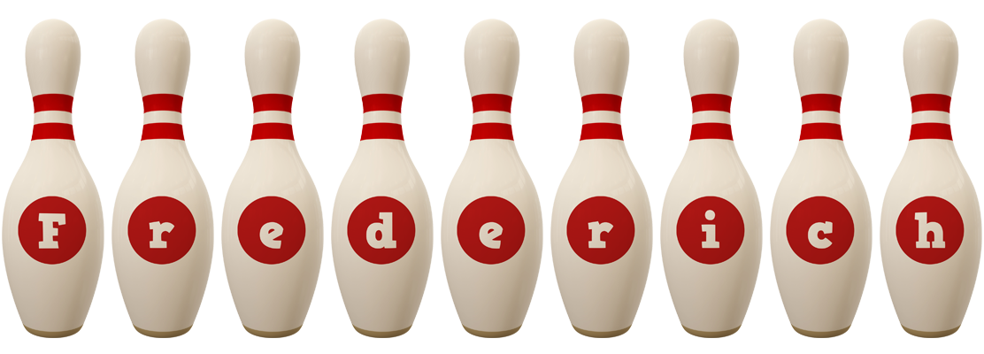 Frederich bowling-pin logo