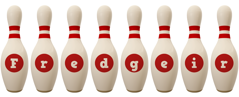 Fredgeir bowling-pin logo