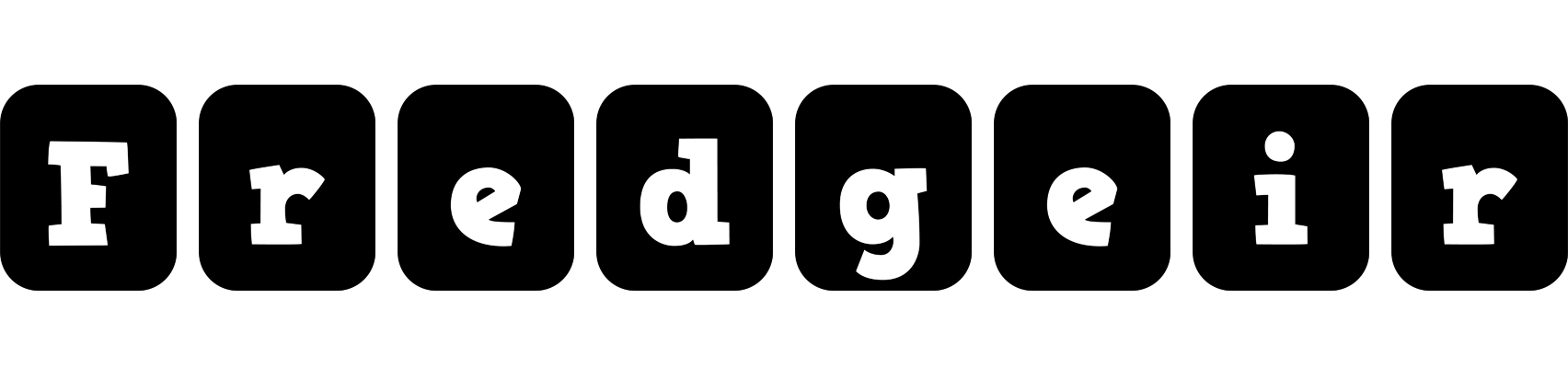 Fredgeir box logo