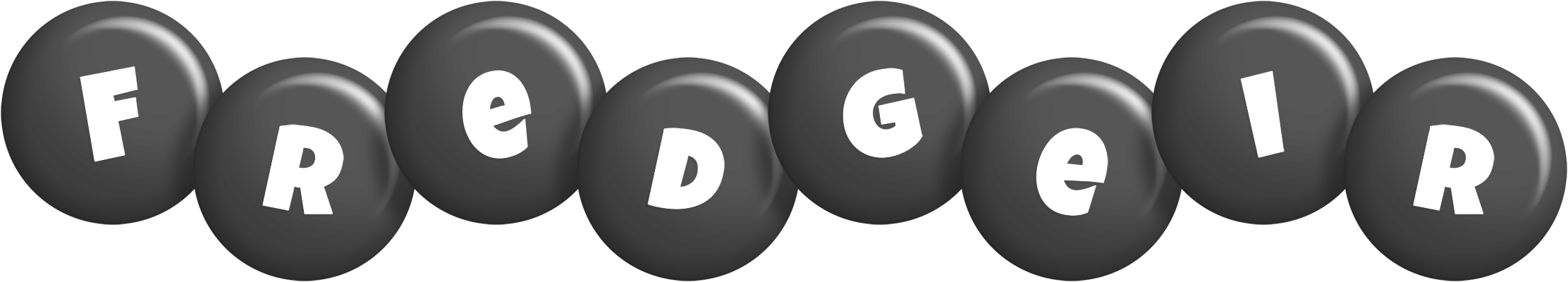 Fredgeir candy-black logo