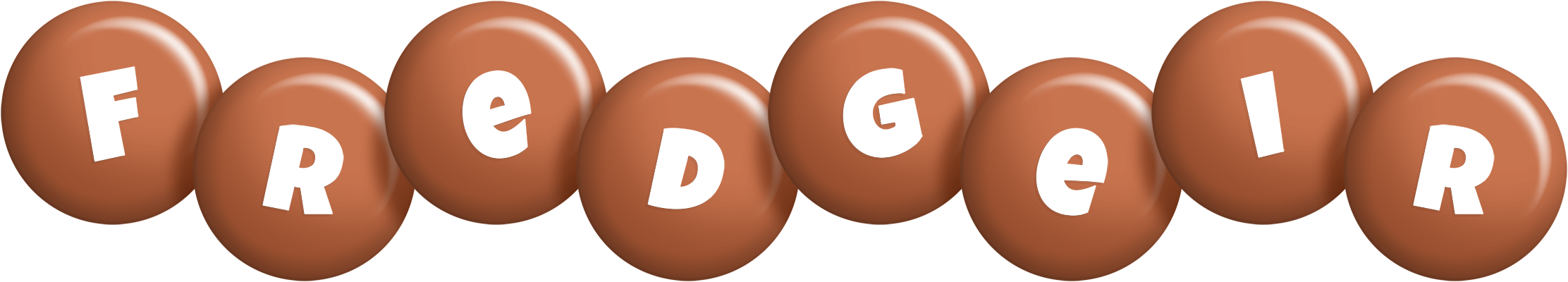 Fredgeir candy-brown logo
