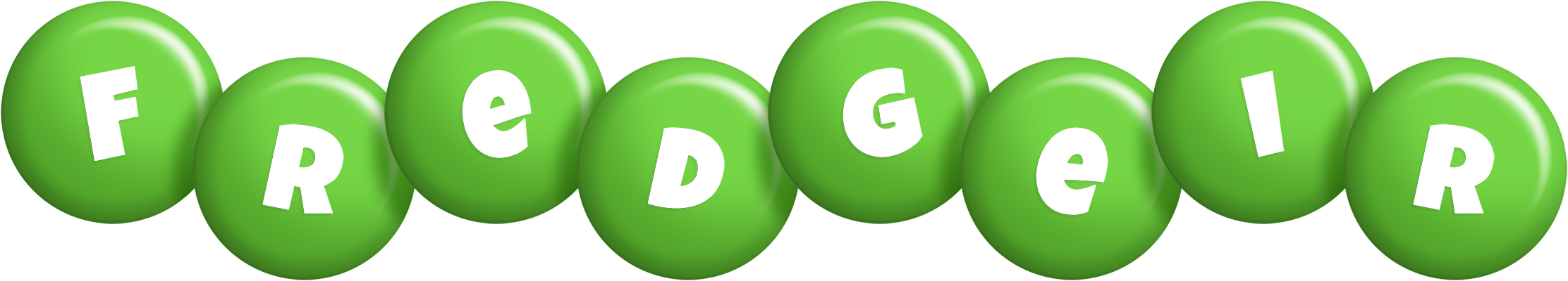 Fredgeir candy-green logo