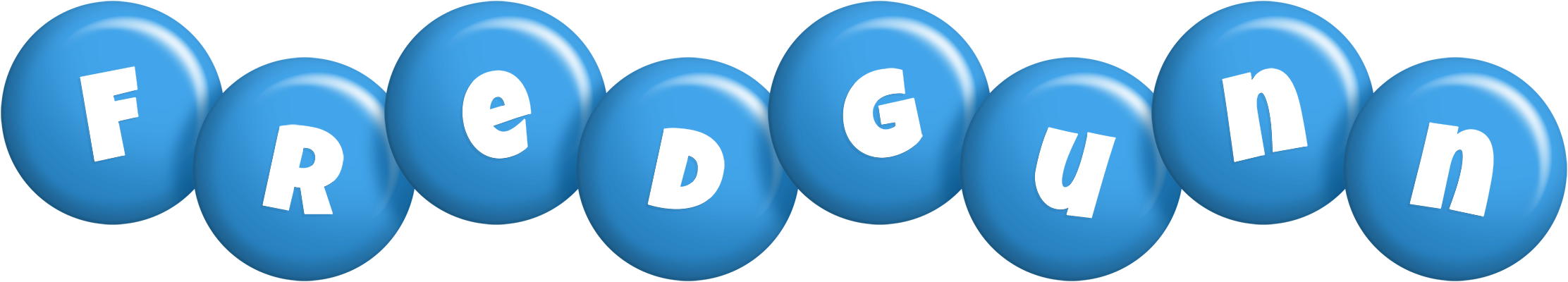 Fredgunn candy-blue logo