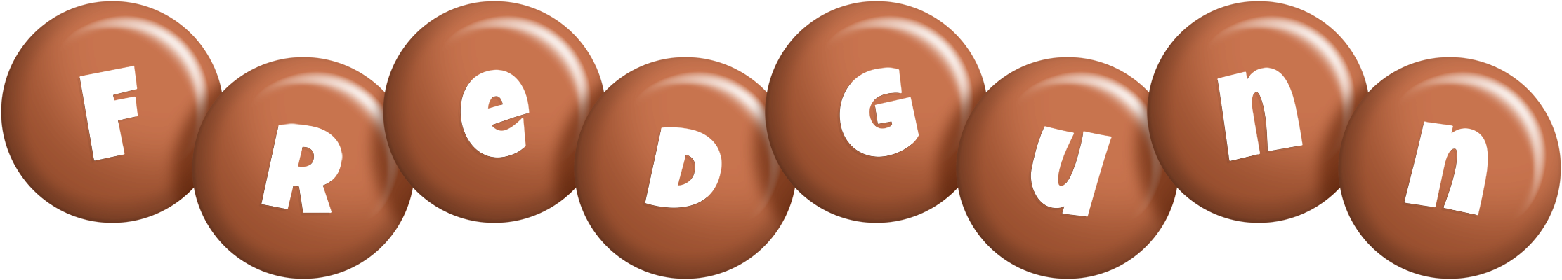 Fredgunn candy-brown logo