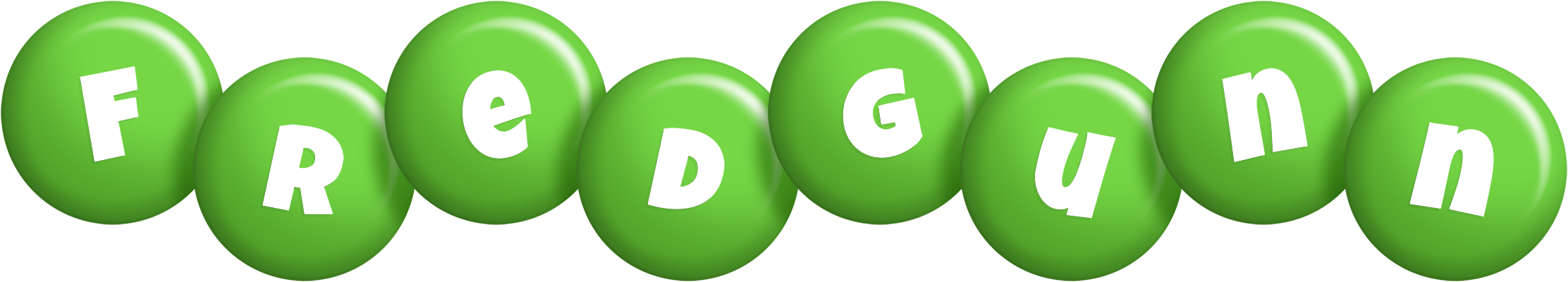 Fredgunn candy-green logo
