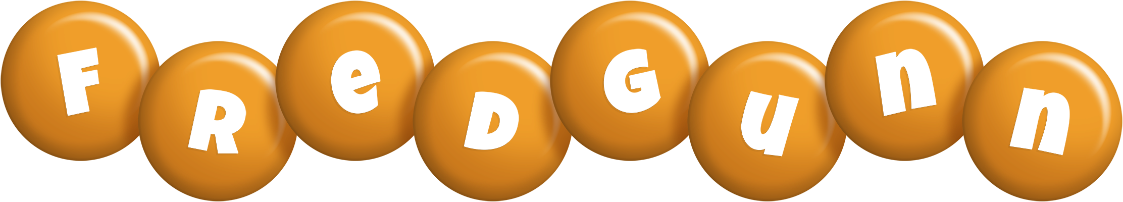 Fredgunn candy-orange logo