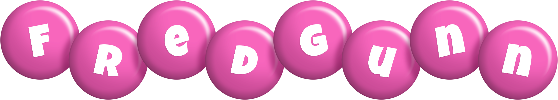 Fredgunn candy-pink logo