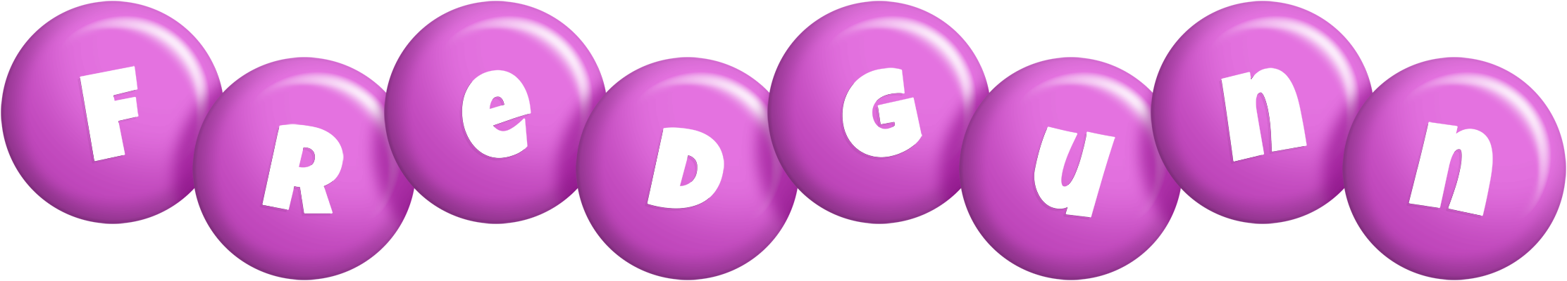 Fredgunn candy-purple logo