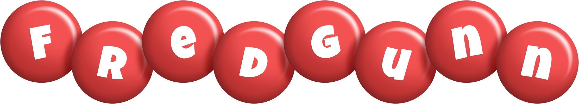 Fredgunn candy-red logo