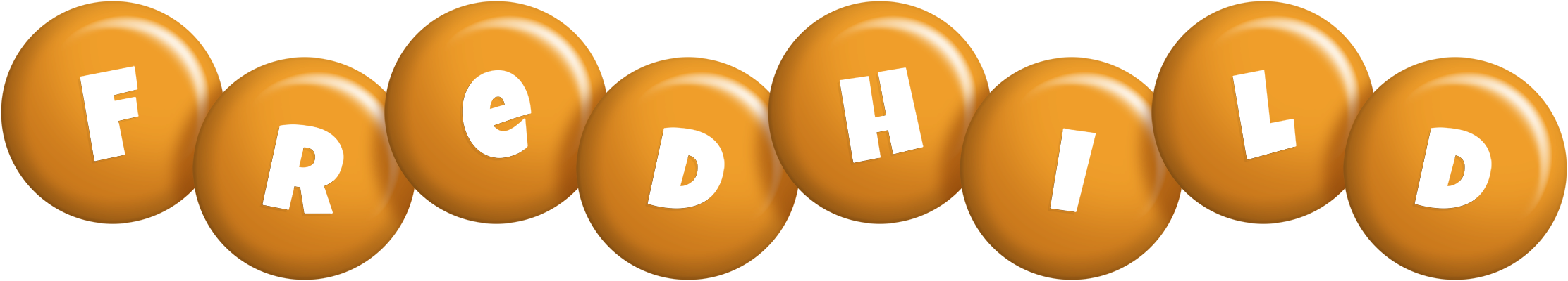 Fredhild candy-orange logo