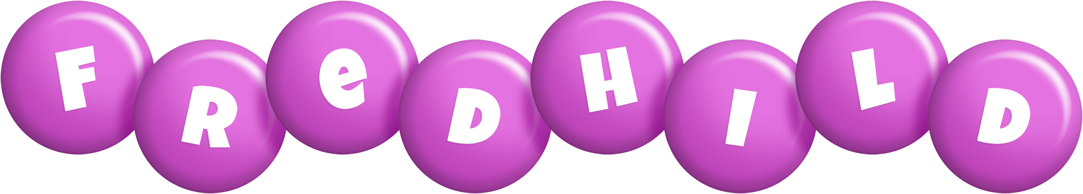 Fredhild candy-purple logo