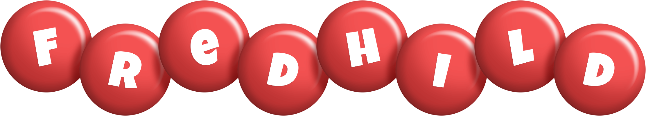 Fredhild candy-red logo