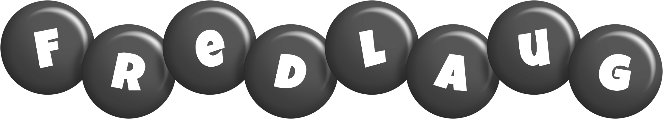 Fredlaug candy-black logo