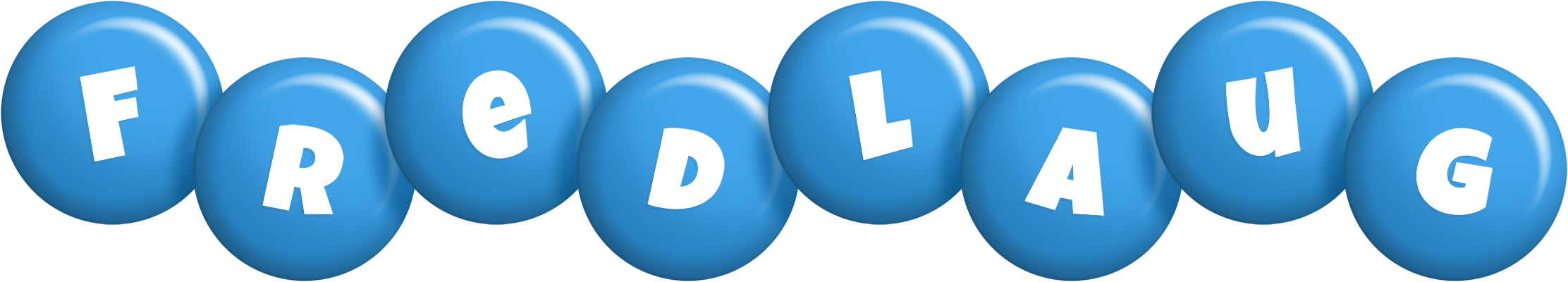 Fredlaug candy-blue logo