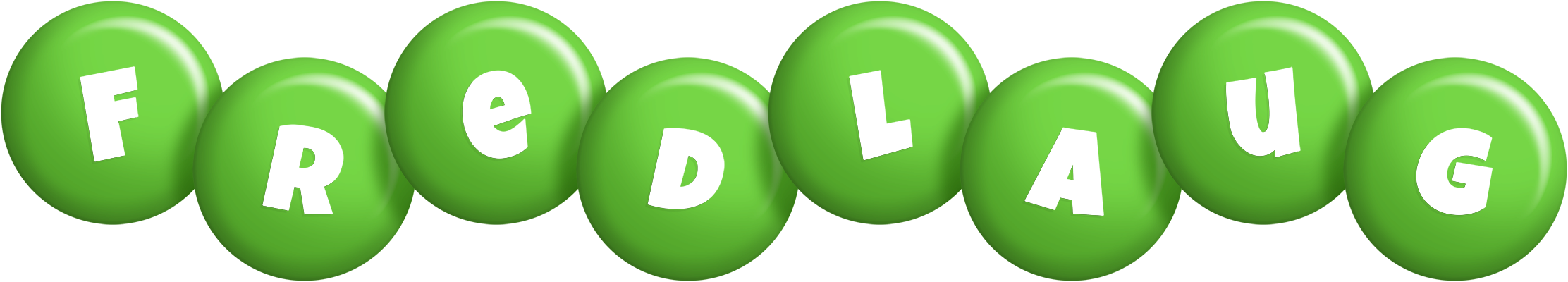 Fredlaug candy-green logo