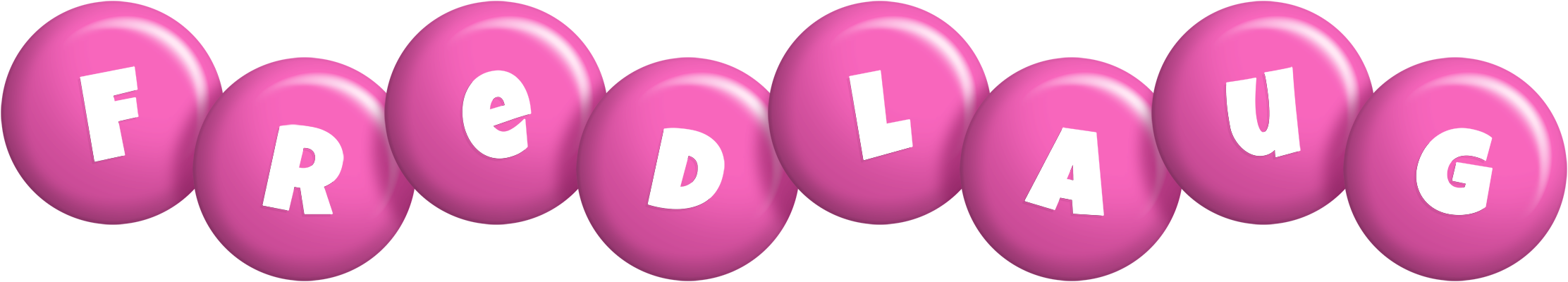 Fredlaug candy-pink logo