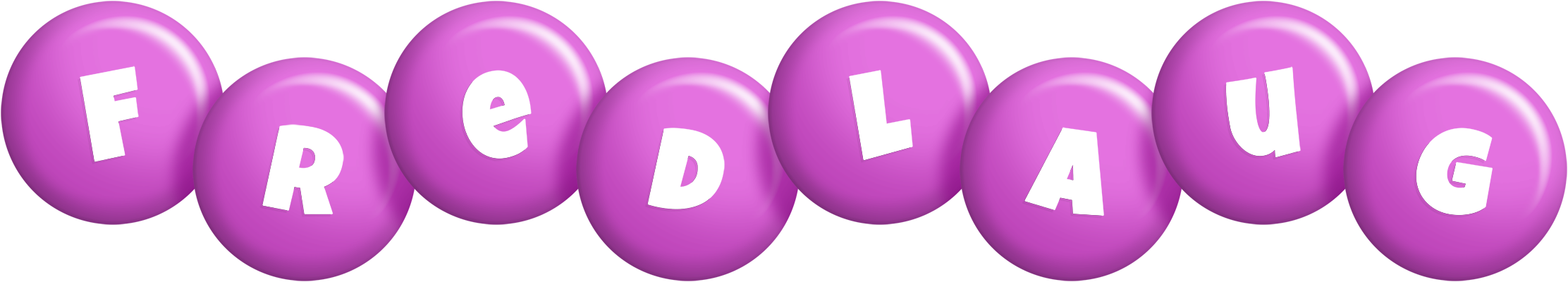 Fredlaug candy-purple logo