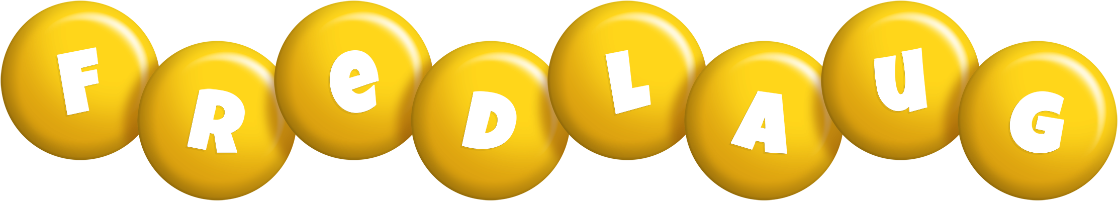 Fredlaug candy-yellow logo