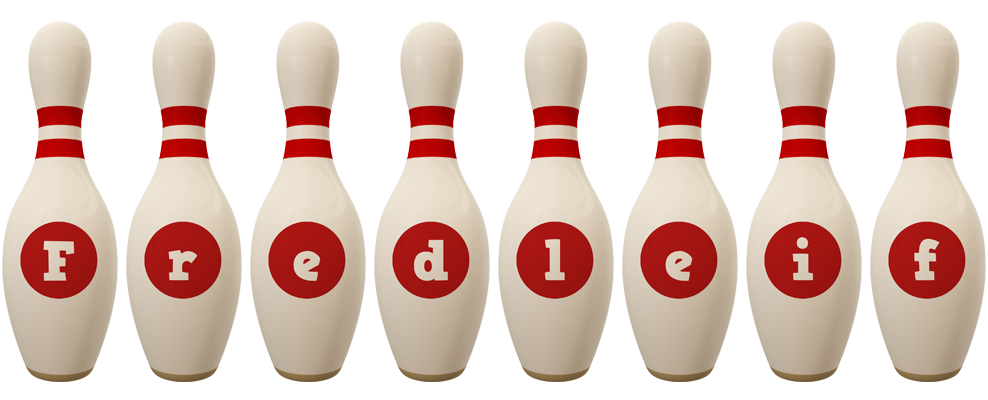 Fredleif bowling-pin logo