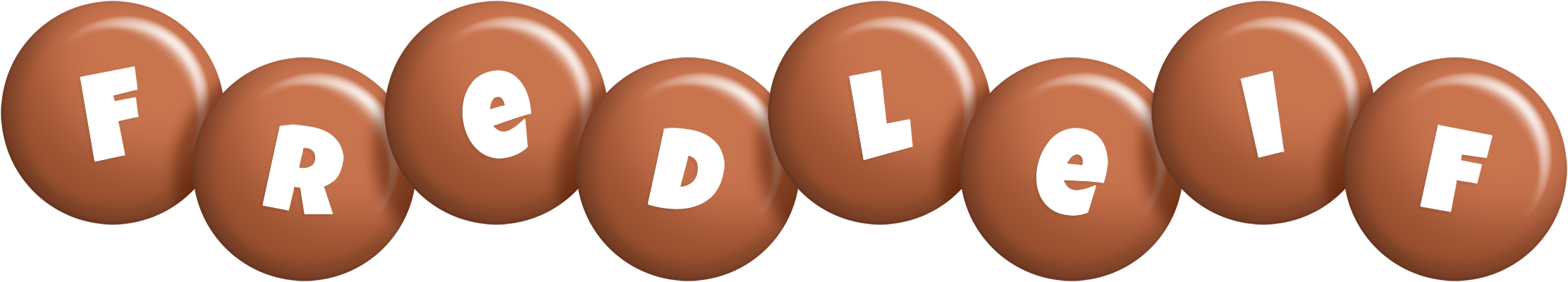 Fredleif candy-brown logo
