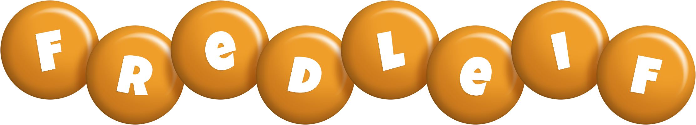 Fredleif candy-orange logo