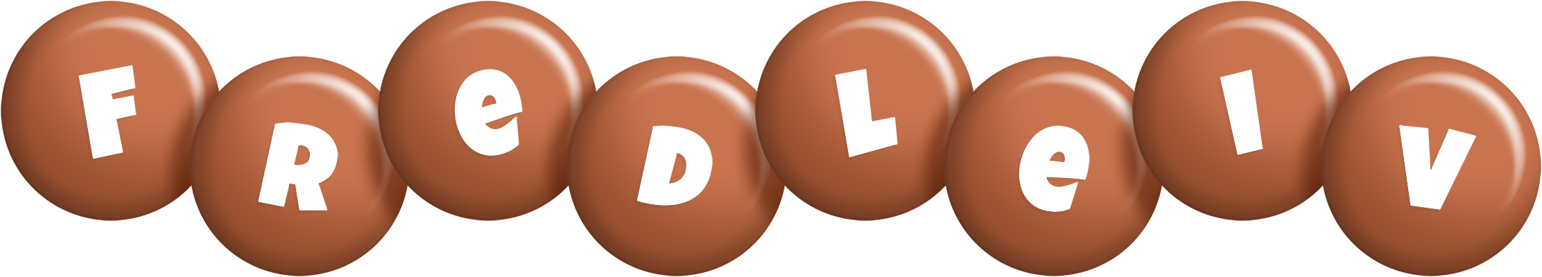 Fredleiv candy-brown logo