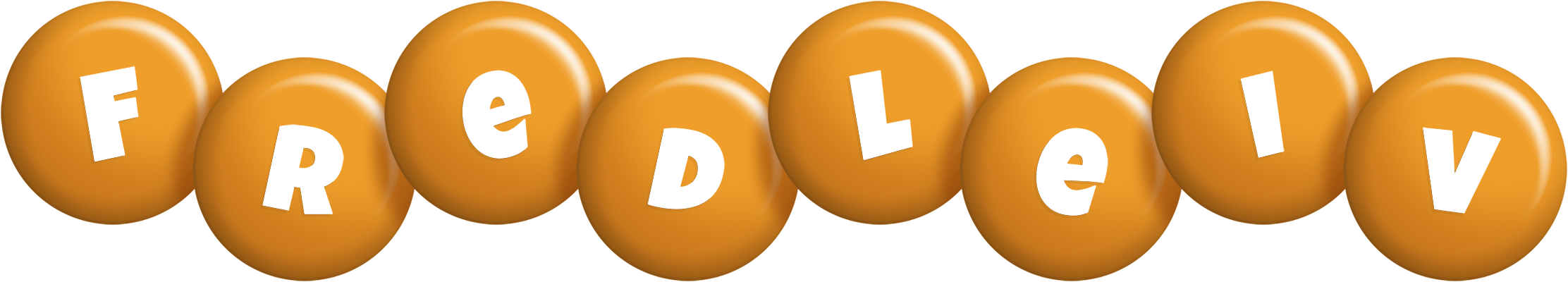 Fredleiv candy-orange logo