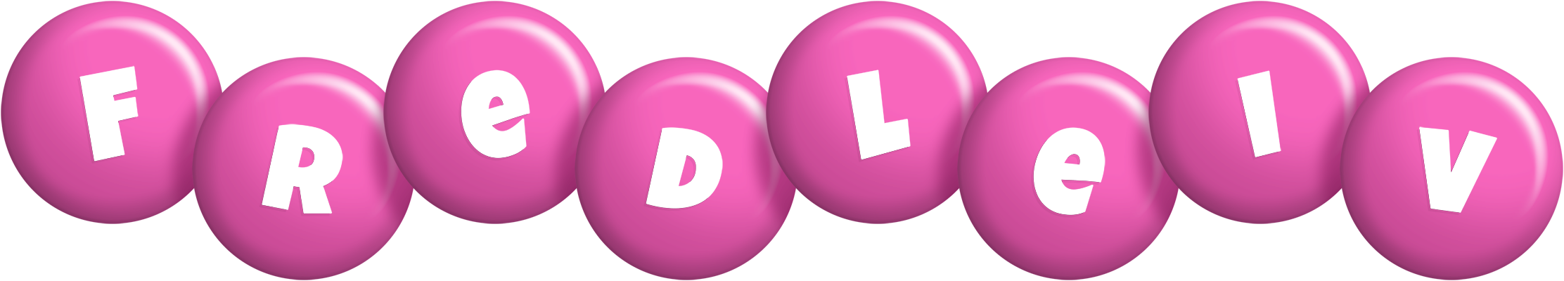 Fredleiv candy-pink logo