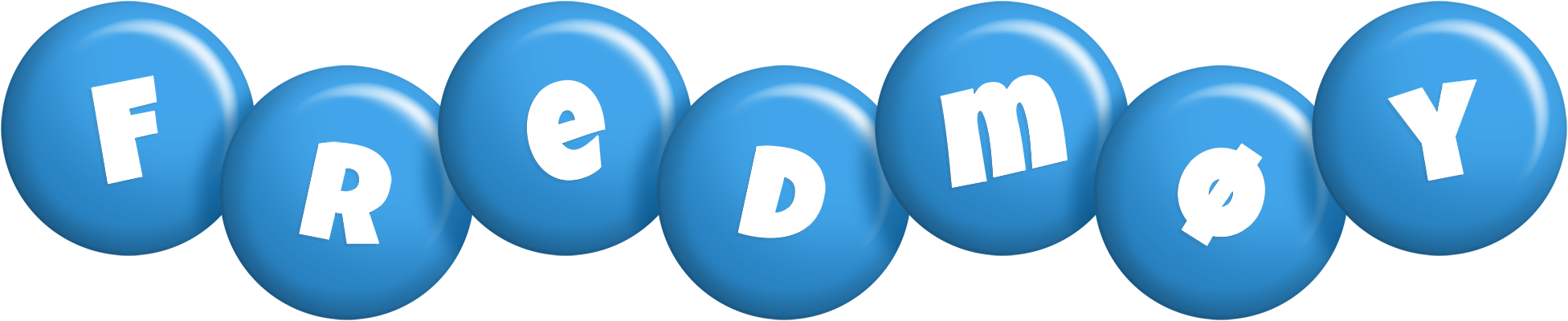 Fredmøy candy-blue logo