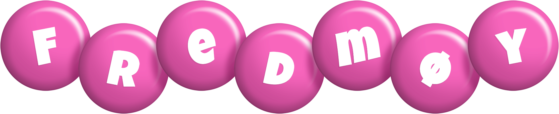 Fredmøy candy-pink logo