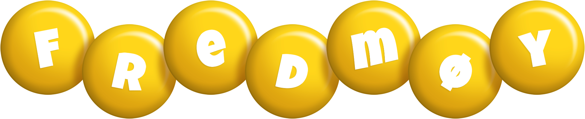 Fredmøy candy-yellow logo