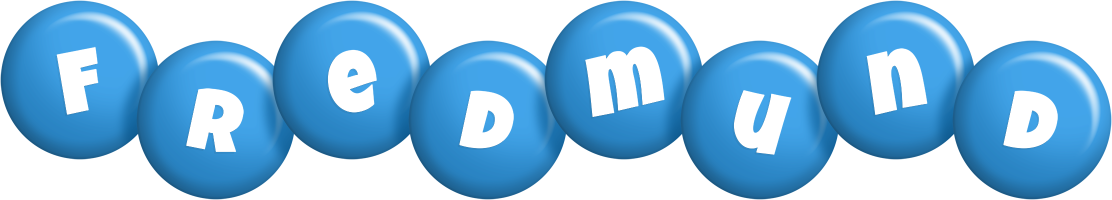 Fredmund candy-blue logo