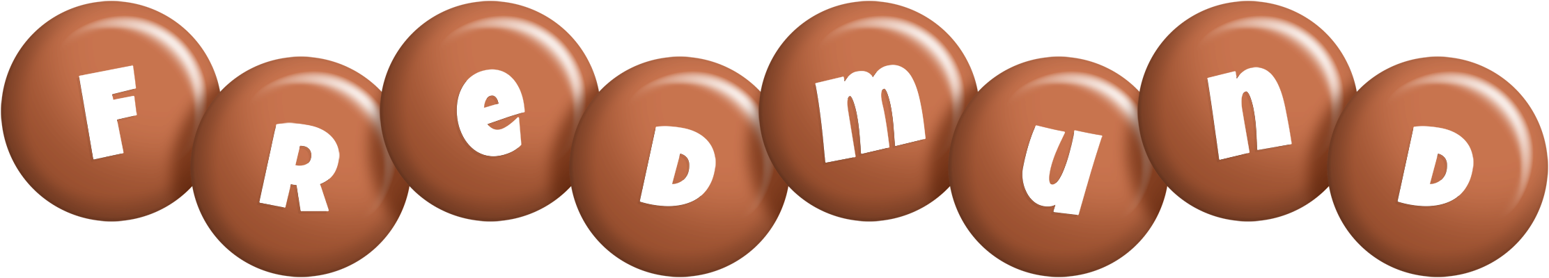 Fredmund candy-brown logo