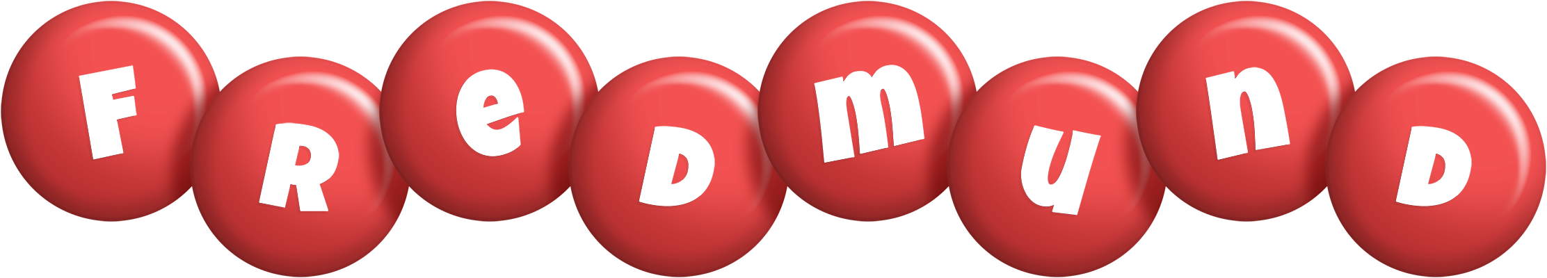 Fredmund candy-red logo