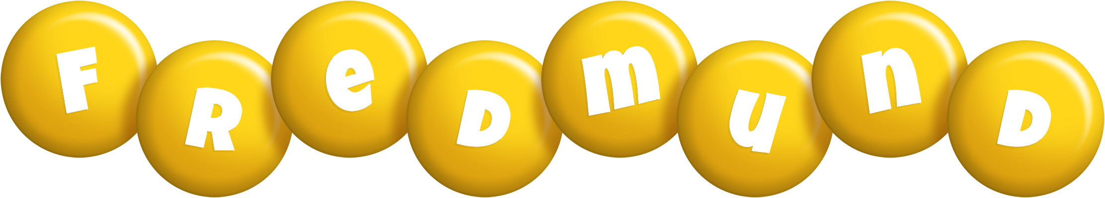 Fredmund candy-yellow logo