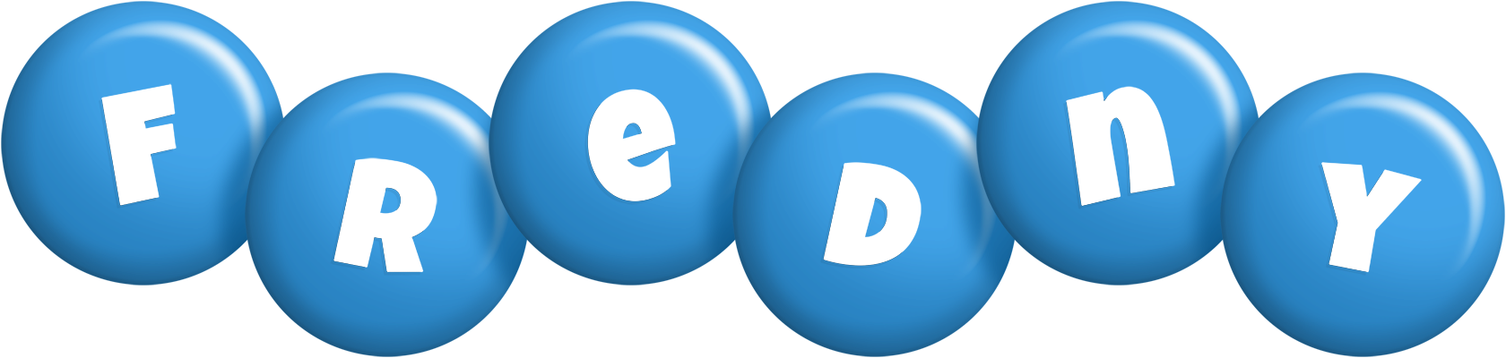 Fredny candy-blue logo
