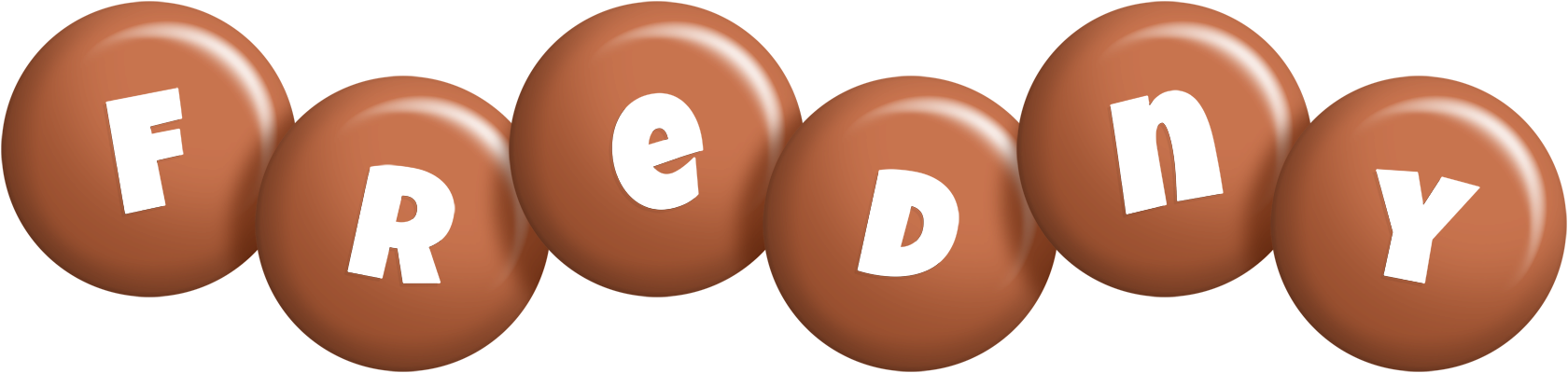 Fredny candy-brown logo