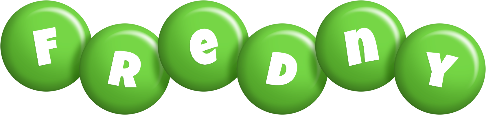 Fredny candy-green logo