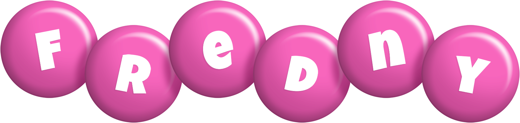Fredny candy-pink logo