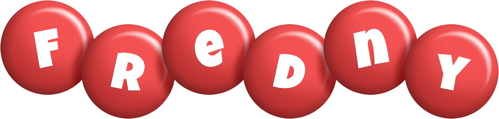 Fredny candy-red logo