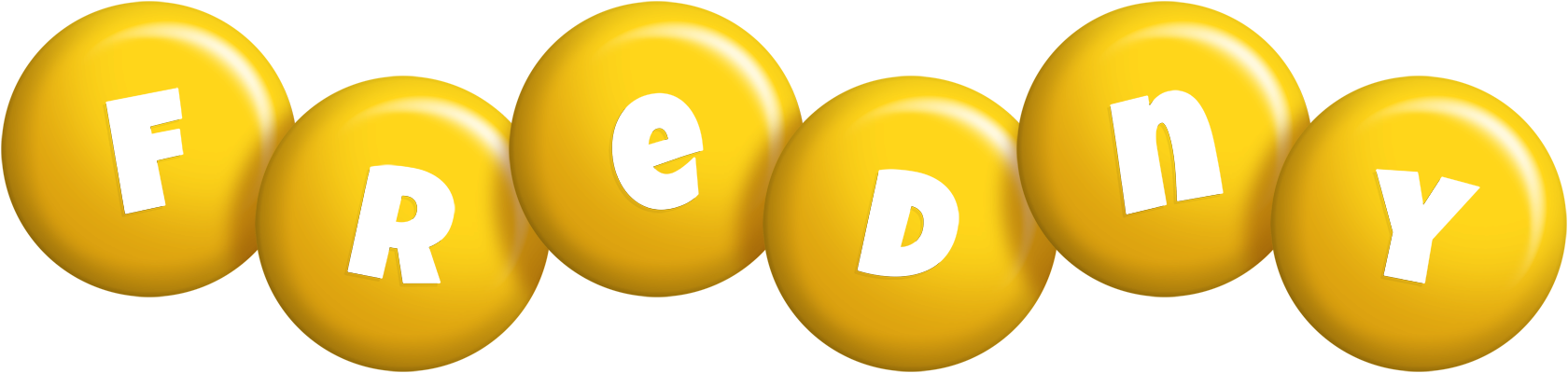 Fredny candy-yellow logo
