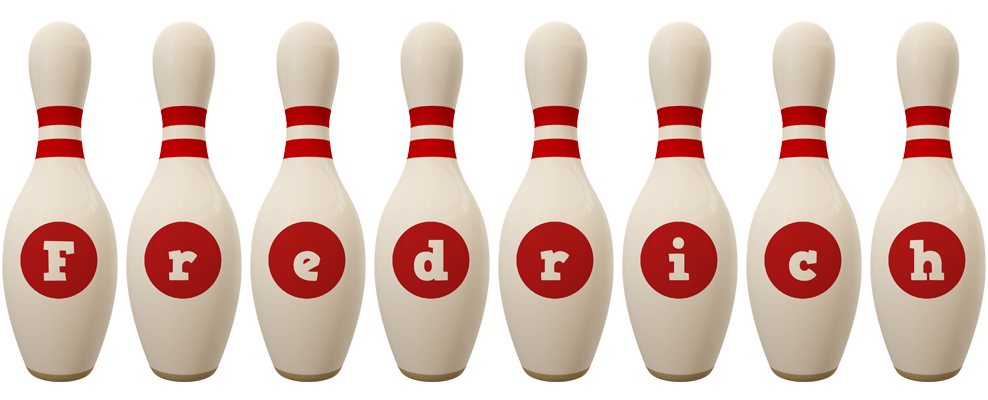 Fredrich bowling-pin logo