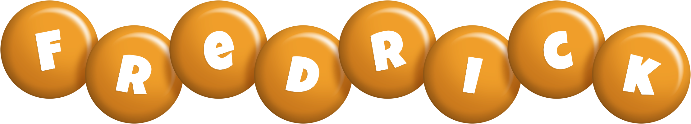 Fredrick candy-orange logo