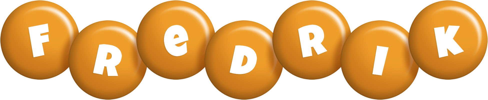 Fredrik candy-orange logo