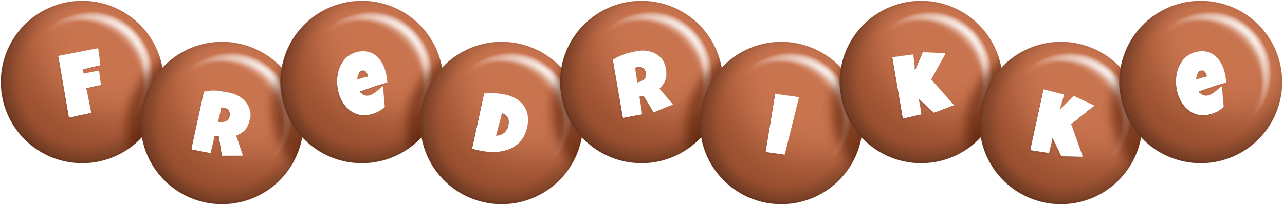 Fredrikke candy-brown logo