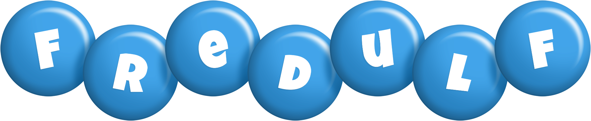 Fredulf candy-blue logo